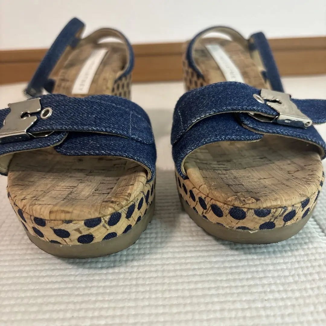 STELLA McCARTNEY Sandals, Thick Sole, Denim, Cork Sole