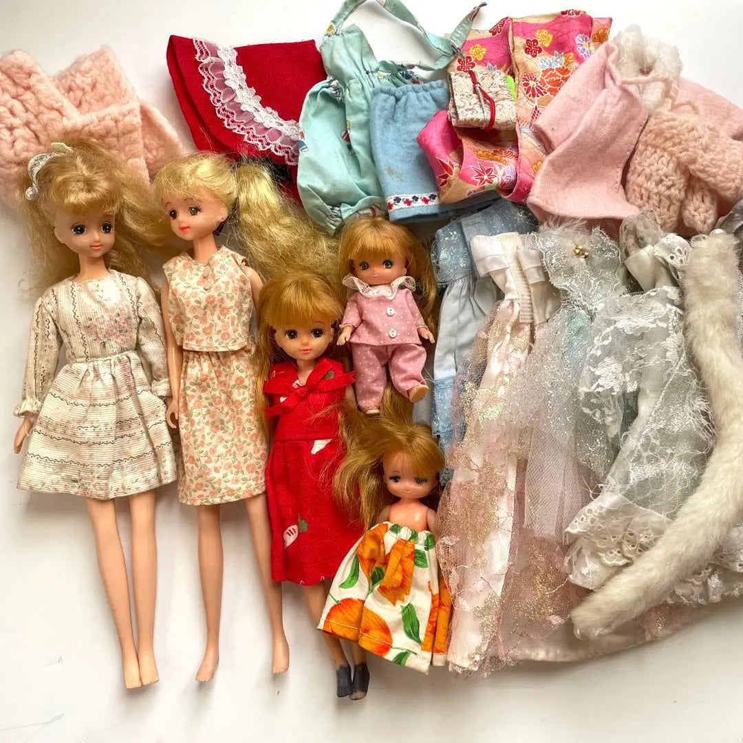 Licca-chan dolls, 5 bulk sale Showa retro, 1980s [Anonymous delivery]