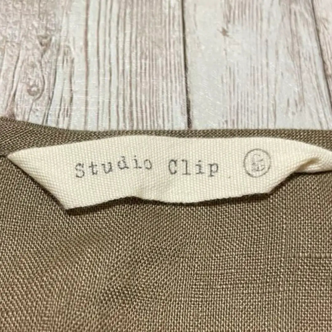 Good condition studio CLIP studio clip linen checkered 100% hemp