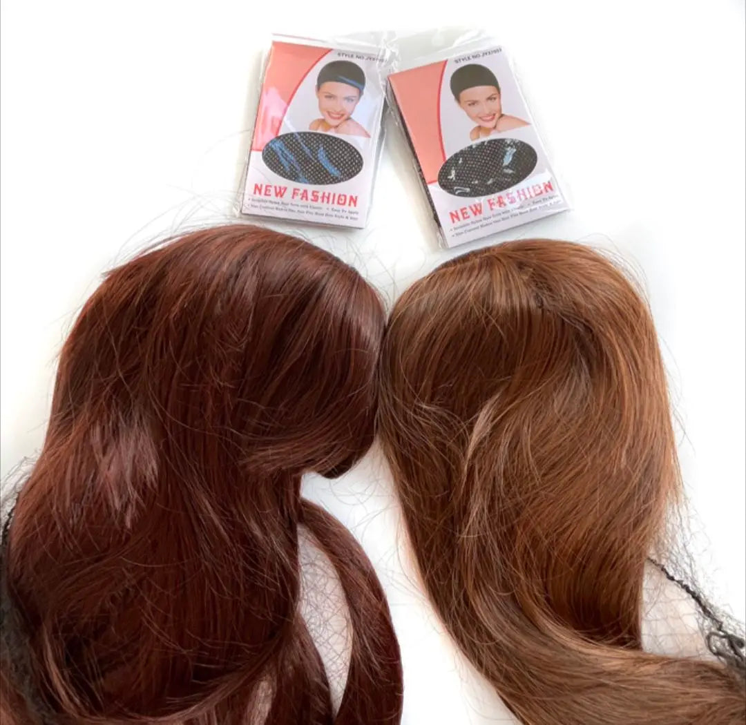 Heat-resistant long straight full wig 76cm cosplay Halloween natural brown