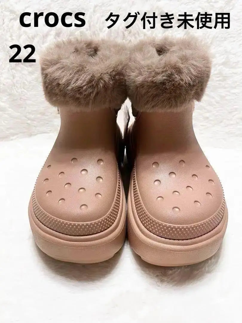 [Sin usar con etiquetas] Mitad de precio o menos ♡ Botas forradas Crocs Stomp 22 | 【タグ付き未使用】半額以下♡ クロックス ストンプ ラインド ブーツ 22