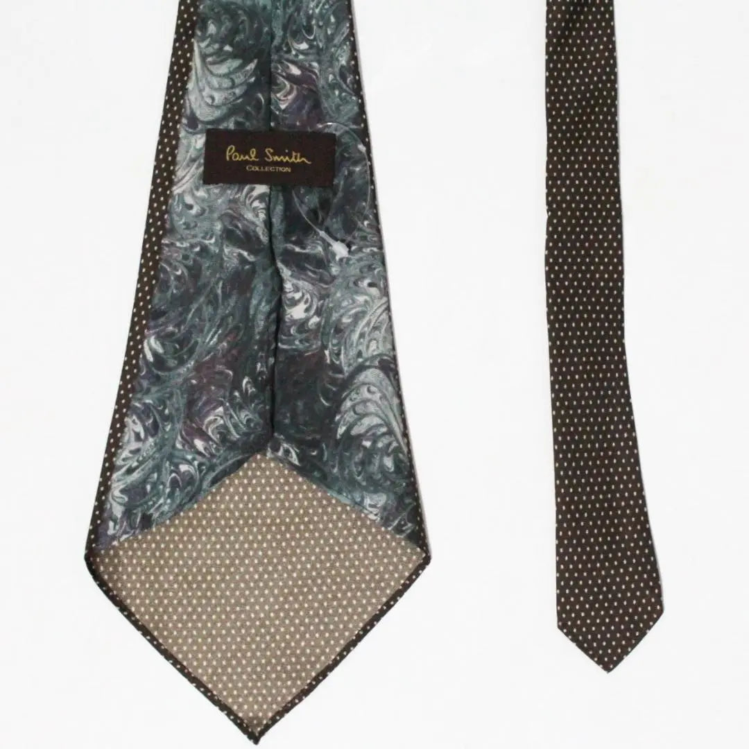 New Paul Smith Collection High-quality line Dot pattern Scarf tie Brown