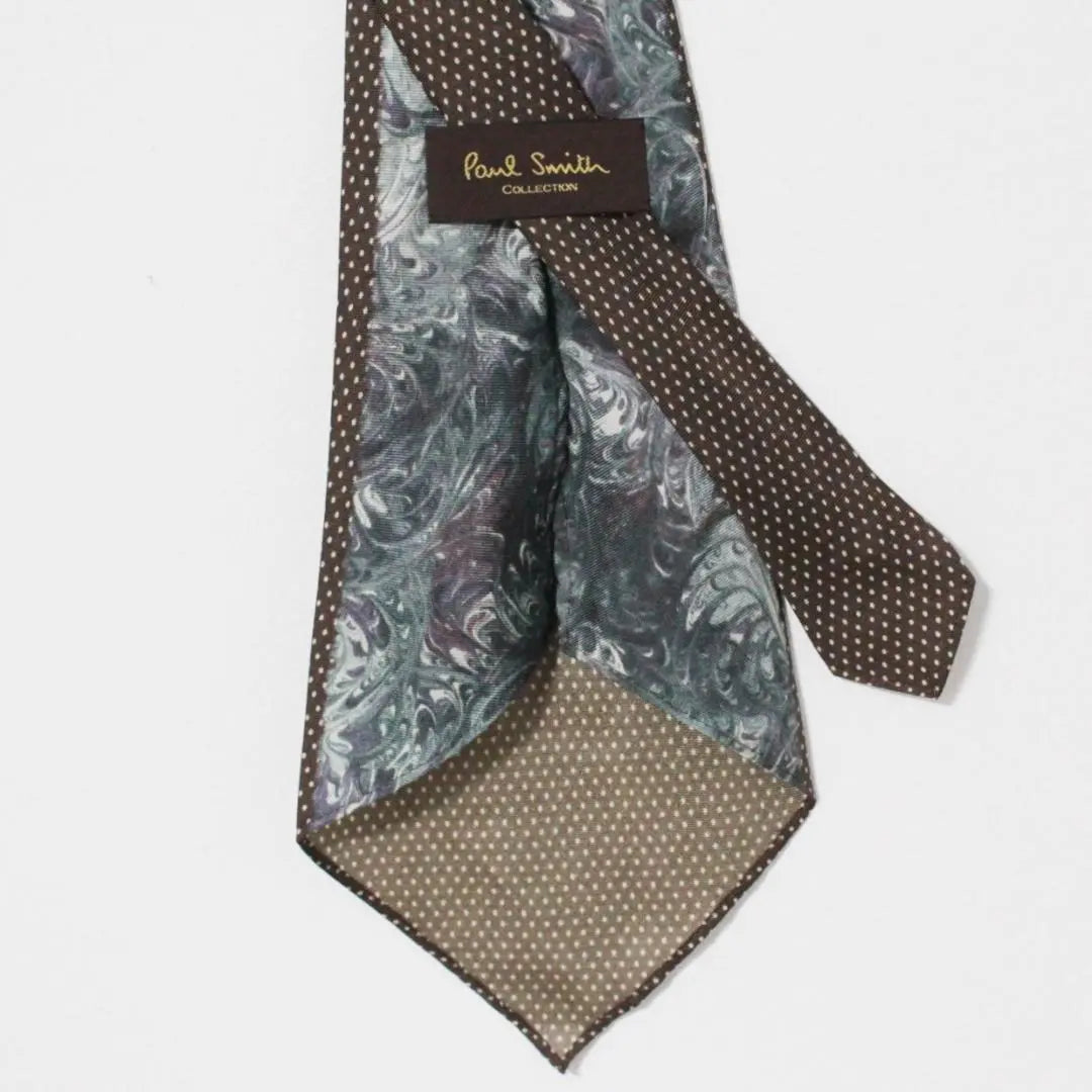 New Paul Smith Collection High-quality line Dot pattern Scarf tie Brown