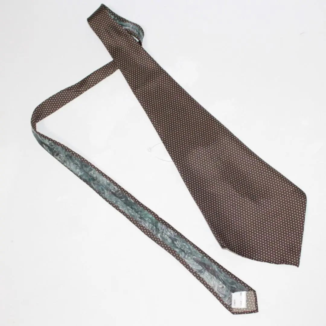 New Paul Smith Collection High-quality line Dot pattern Scarf tie Brown