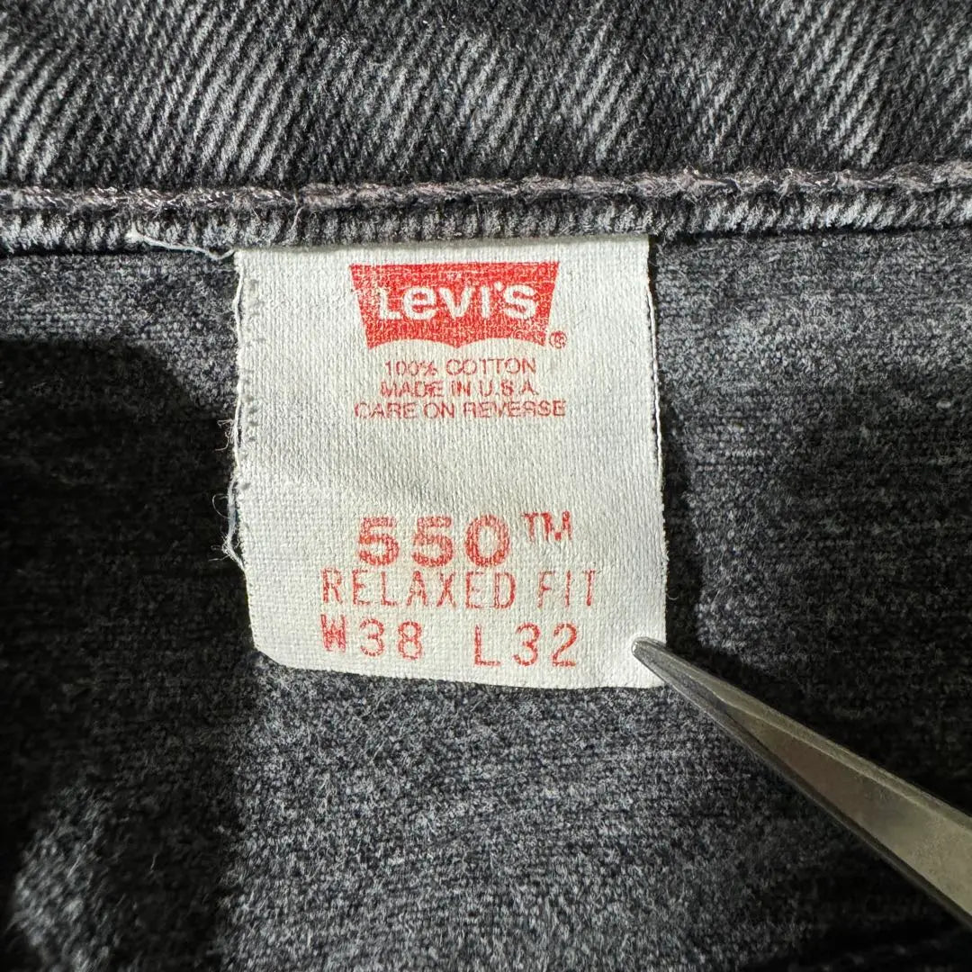 Levi's 550 Black USA Denim Jeans W38L32