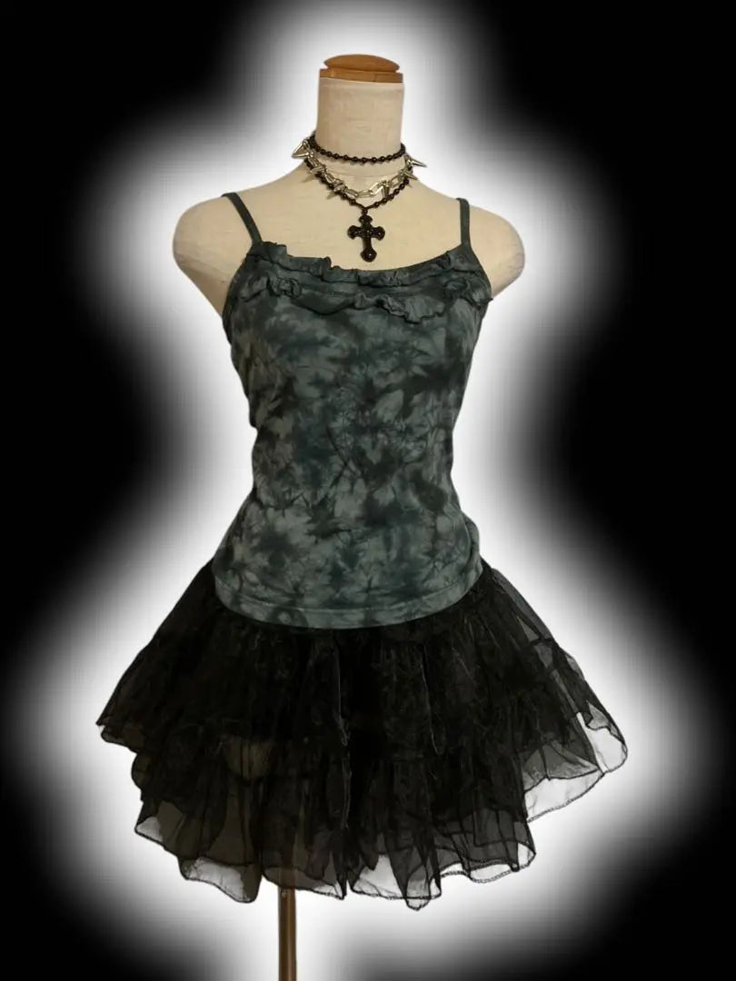 y2k Heisei Gal McBrink Tie Dye Frill Cami Fairy Grunge Rock NANA