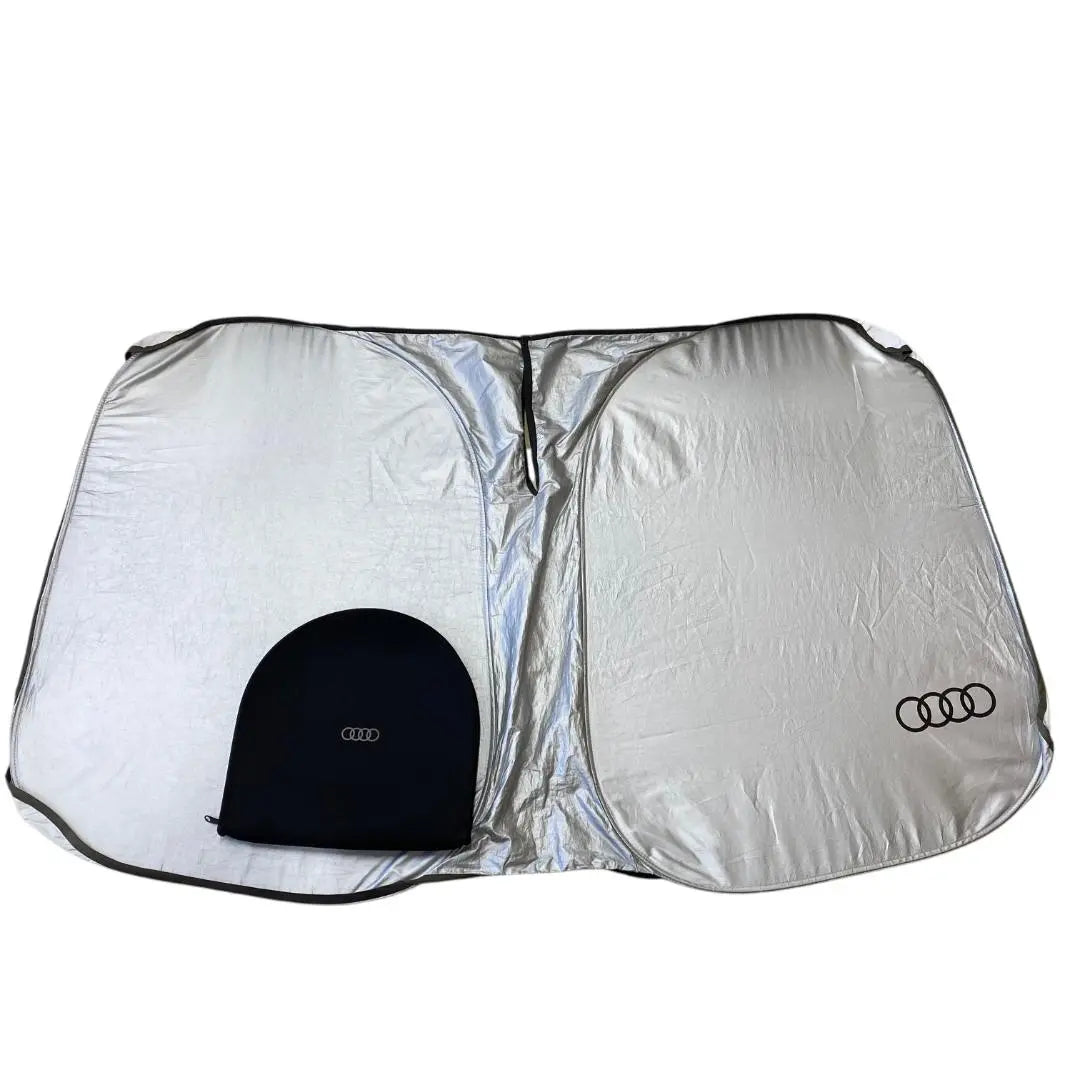 Parasol para parabrisas Audi YT35 plateado con estuche de almacenamiento