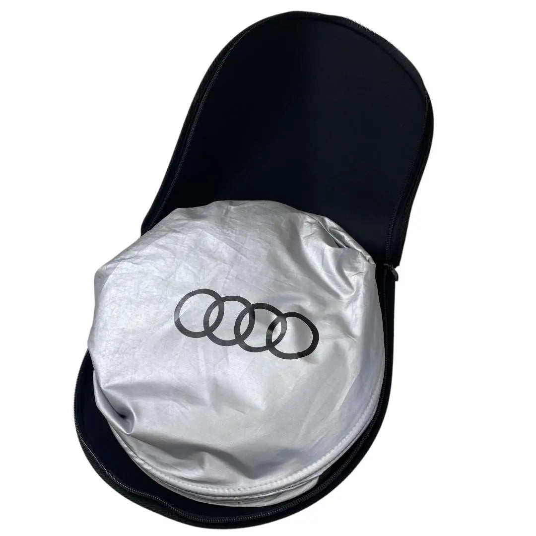 Parasol para parabrisas Audi YT35 plateado con estuche de almacenamiento