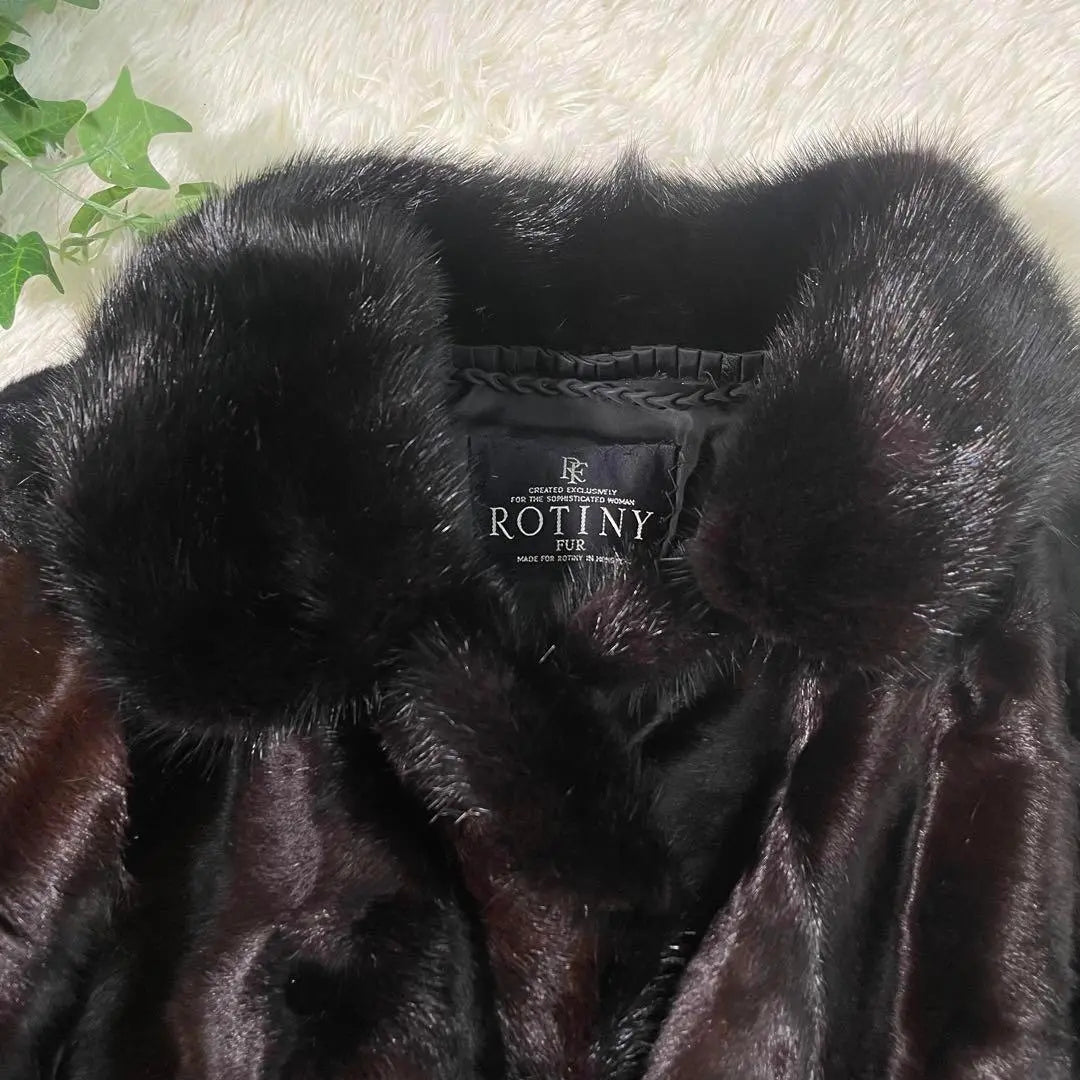 [Good condition] ROTINY Lamb coat Real fur Brown Long | 【美品】ROTINY ロティニー ラムコート リアルファー ブラウン ロング