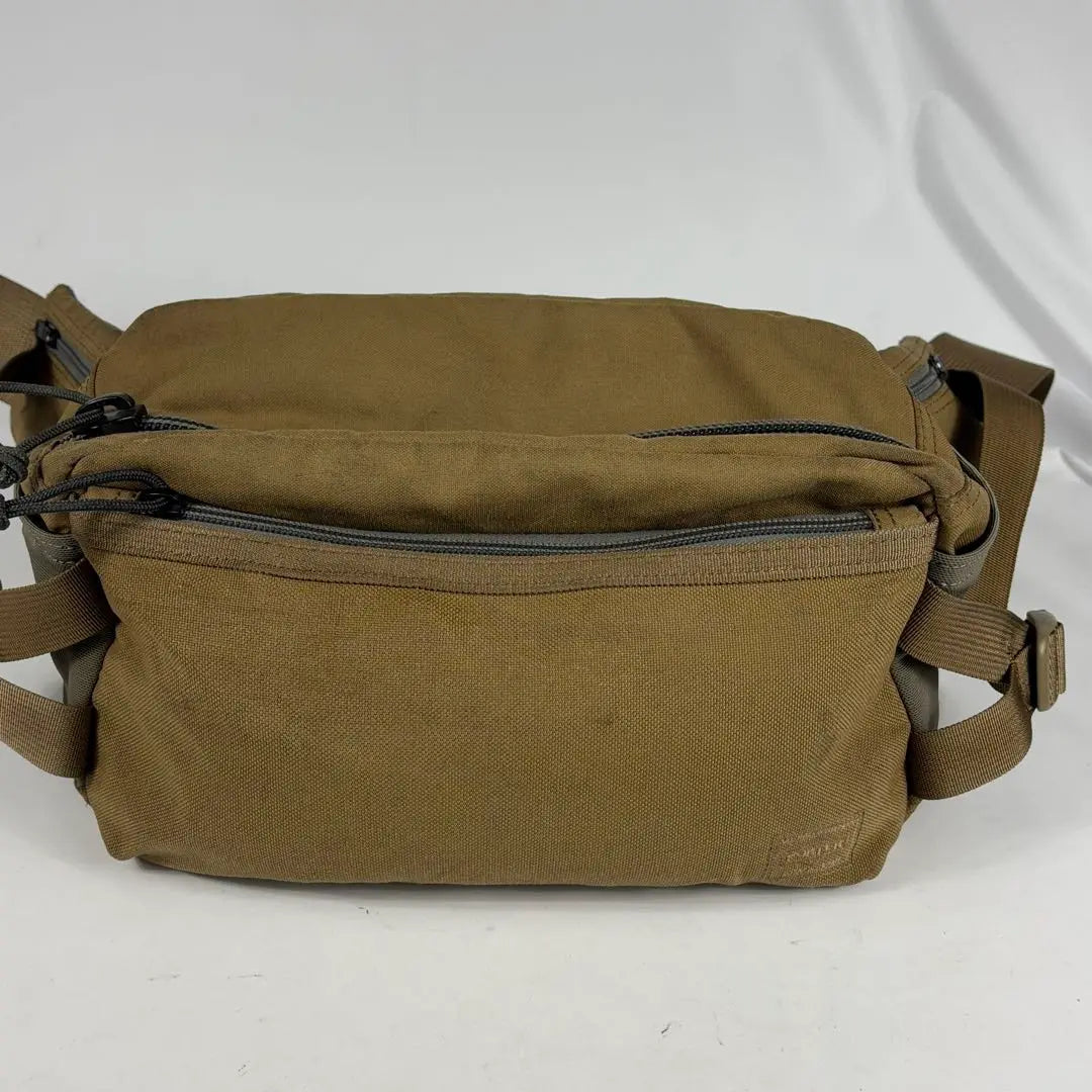 PORTER Porter Waist Bag STEALTH Brown Large Capacity