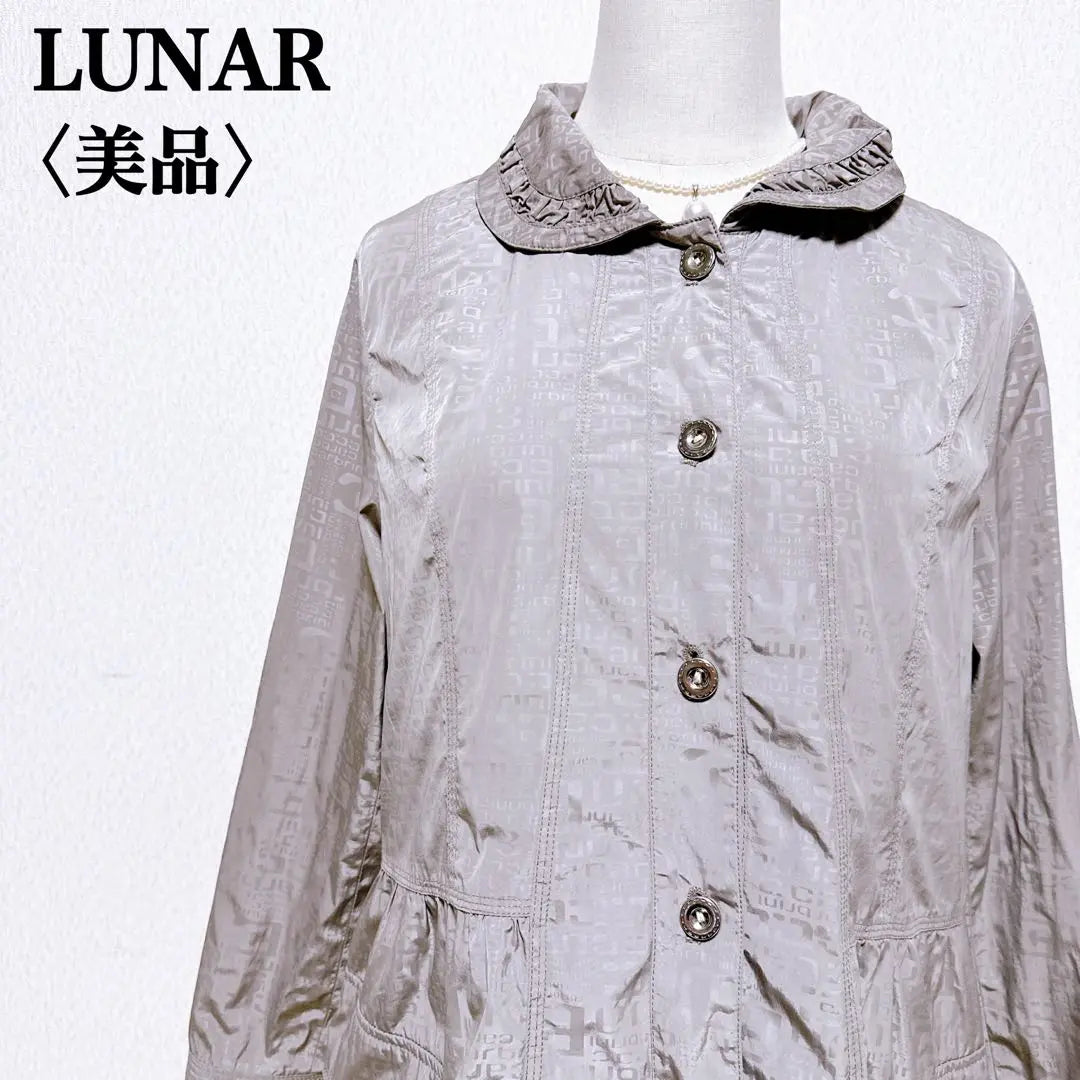 Lunar Full-button Front Pockets All-Pattern Long-Sleeve Tunic Jacket with Back Belt