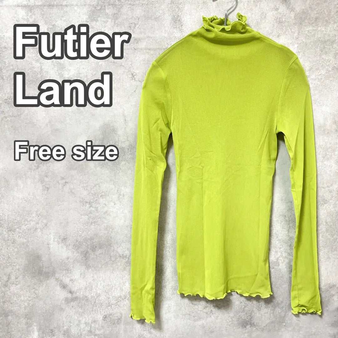 [Productos hermosos] Tops Futierland Mellow Sier Cuello alto verde lima | 【美品】FutierLand メロウシアートップス ライムグリーン ハイネック