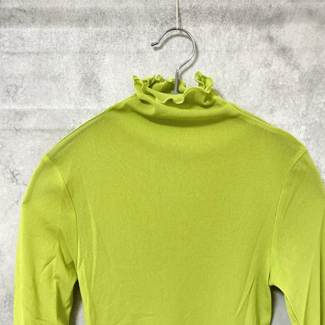 [Beautiful goods] Futierland Mellow Sier Tops Lime Green High Neck | 【美品】FutierLand メロウシアートップス　ライムグリーン　ハイネック