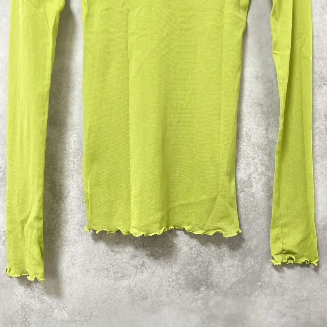 [Beautiful goods] Futierland Mellow Sier Tops Lime Green High Neck | 【美品】FutierLand メロウシアートップス　ライムグリーン　ハイネック