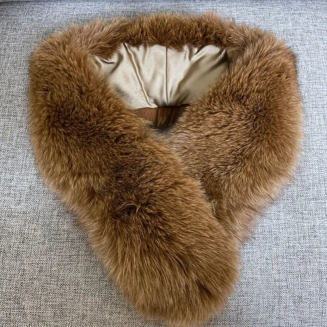 [Extremely Good Condition] Blue Fox Fur Fur Muffler Women's Brown