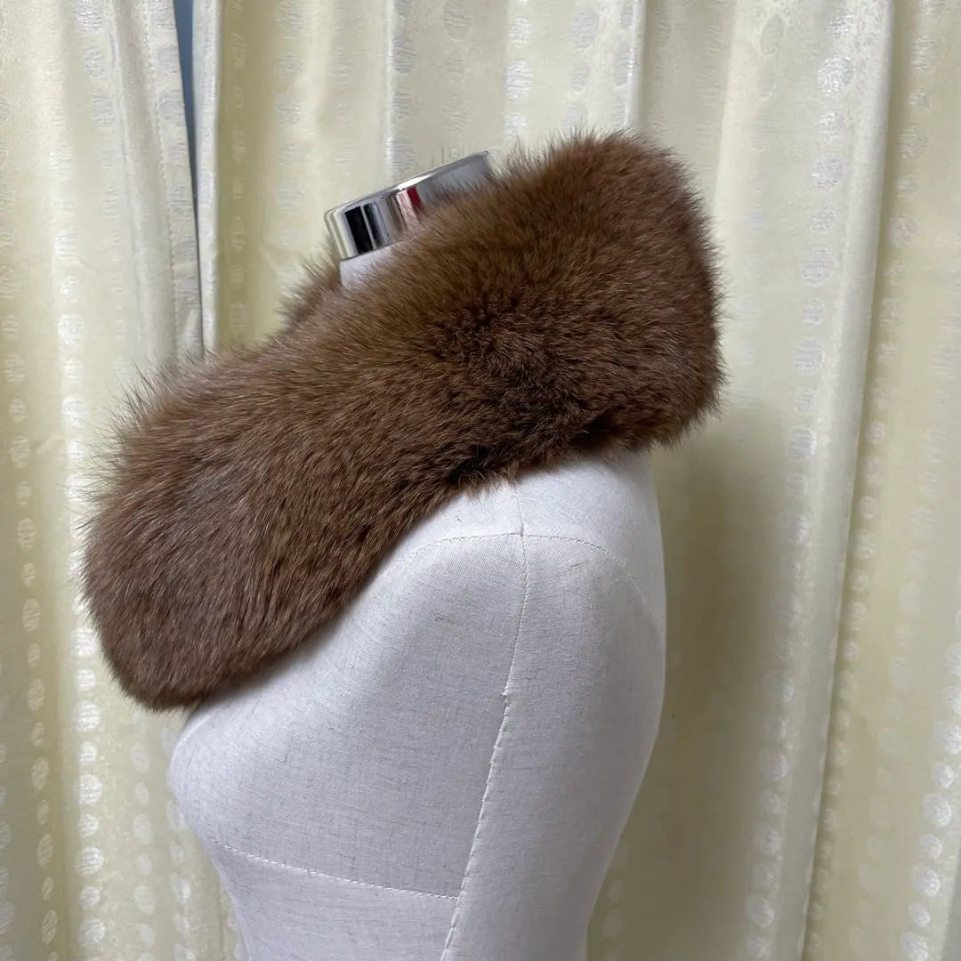 [Extremely Good Condition] Blue Fox Fur Fur Muffler Women's Brown