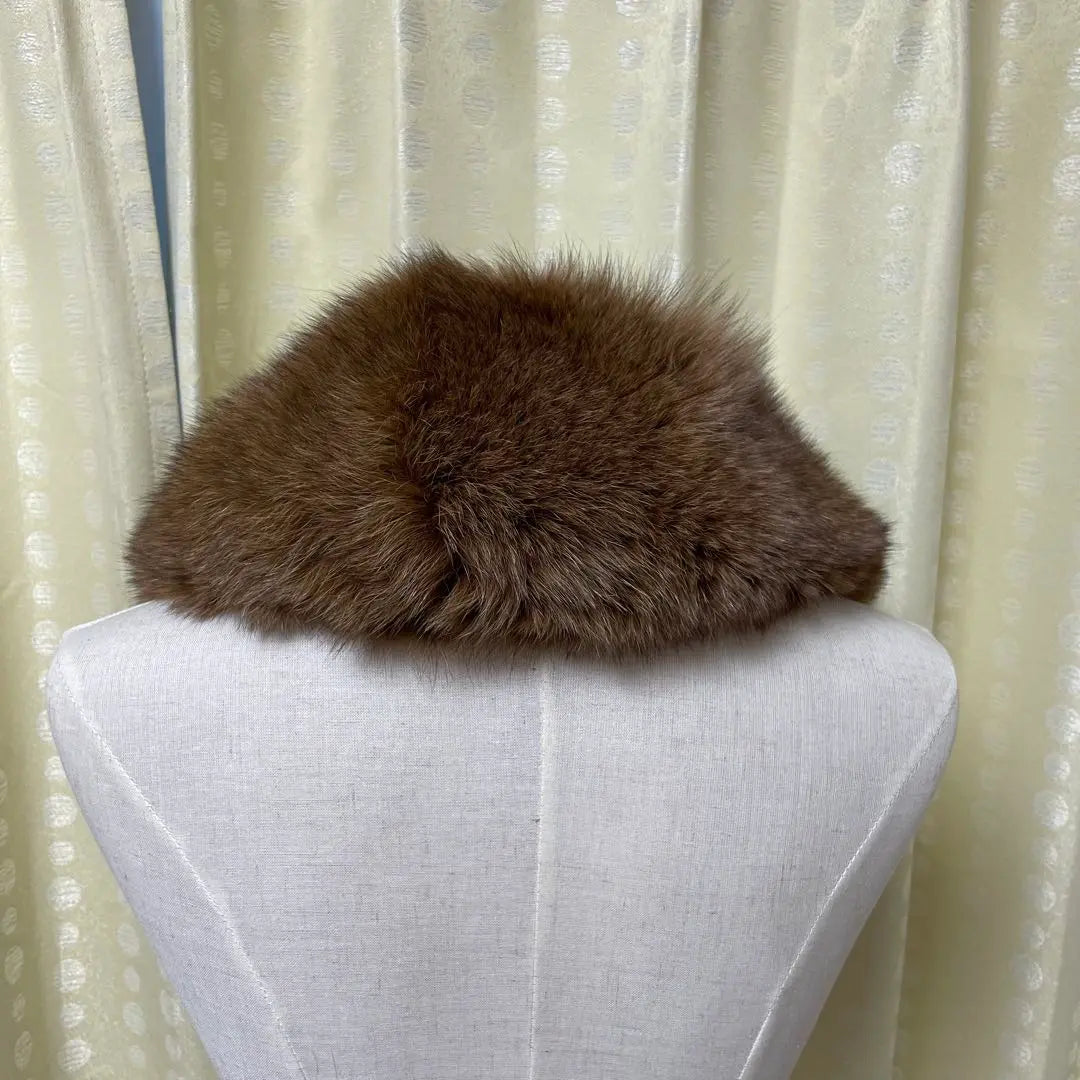 [Extremely Good Condition] Blue Fox Fur Fur Muffler Women's Brown