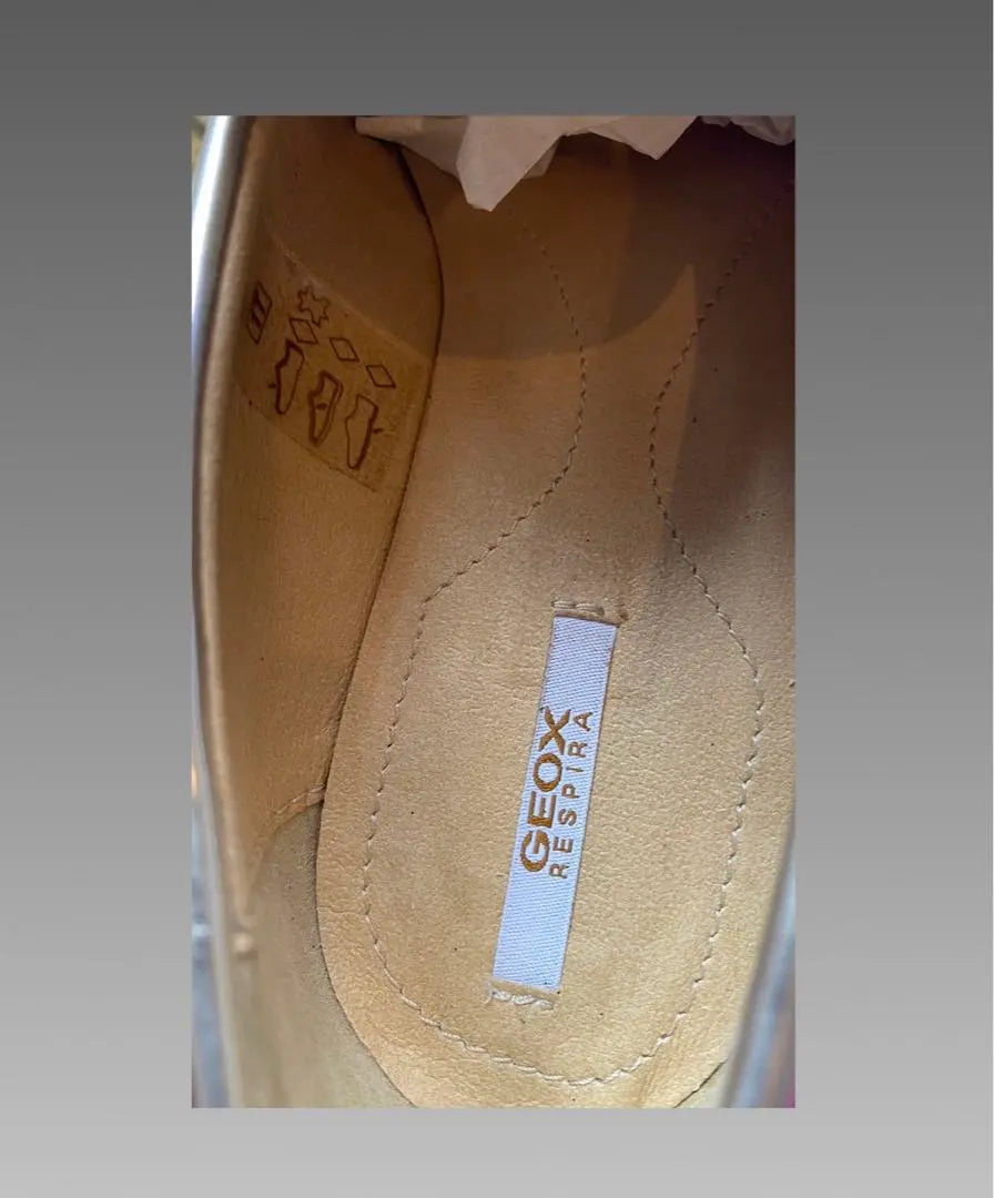 [★Easy to walk★] GEOX Moroccan loafers leather shoes gold