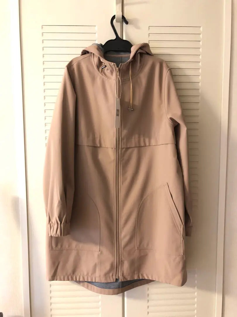 N Plus New M size Beige Hooded Midi Coat