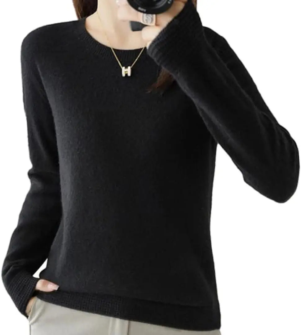 Sweater Women's Round Neck Turtleneck Knit Sweater Stretch