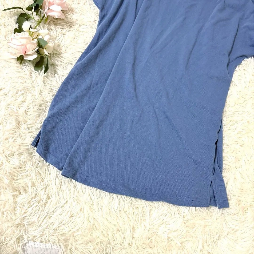 [Tag included] anyevise top cut and sew size L plain blue blue