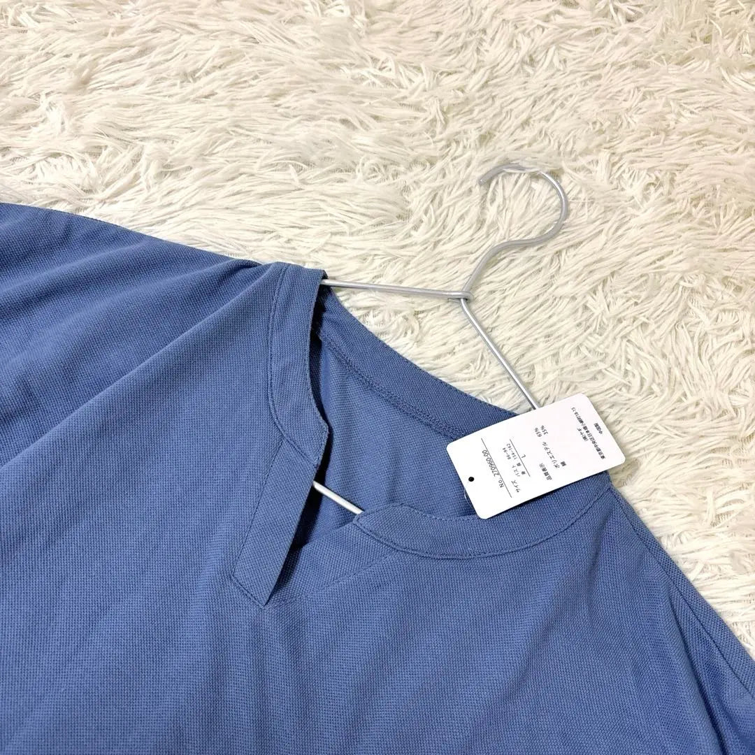 [Tag included] anyevise top cut and sew size L plain blue blue