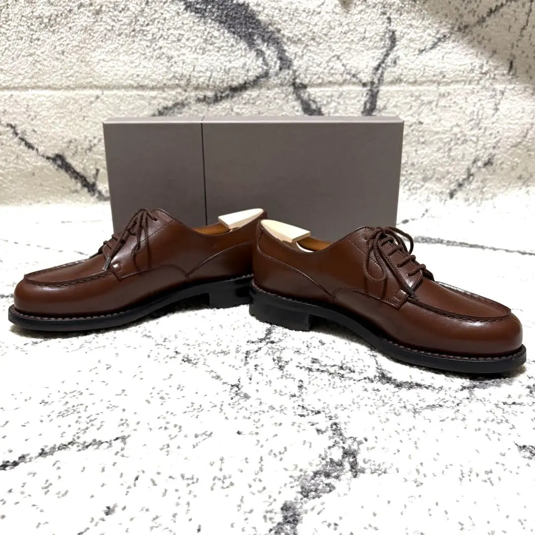 Muy hermoso, con árbol genuino, logotipo antiguo, Weston 641 golf derby tan brown