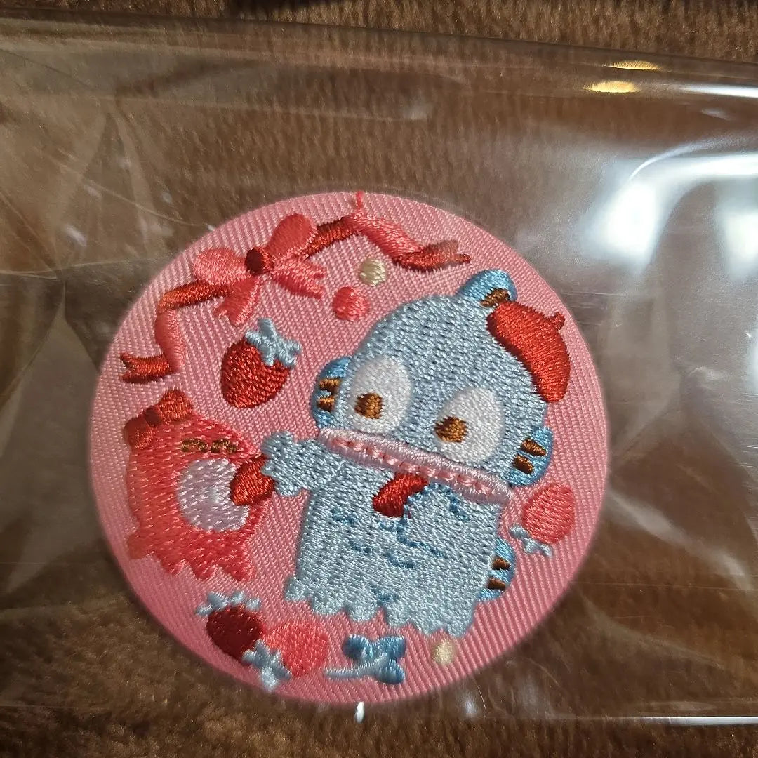 Embroidered can badge Hangyodong Sanrio