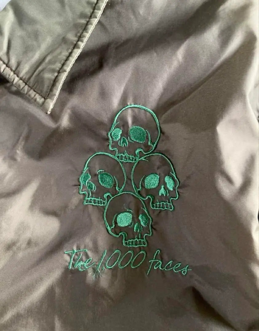 montage skull embroidery nylon jacket printed