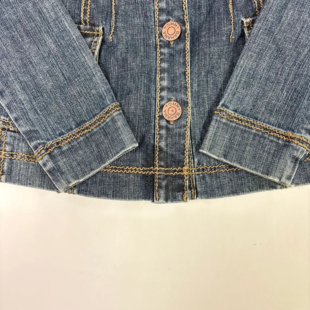 Tommy Bahama Denim Jacket Vintage Girls Big Button XS