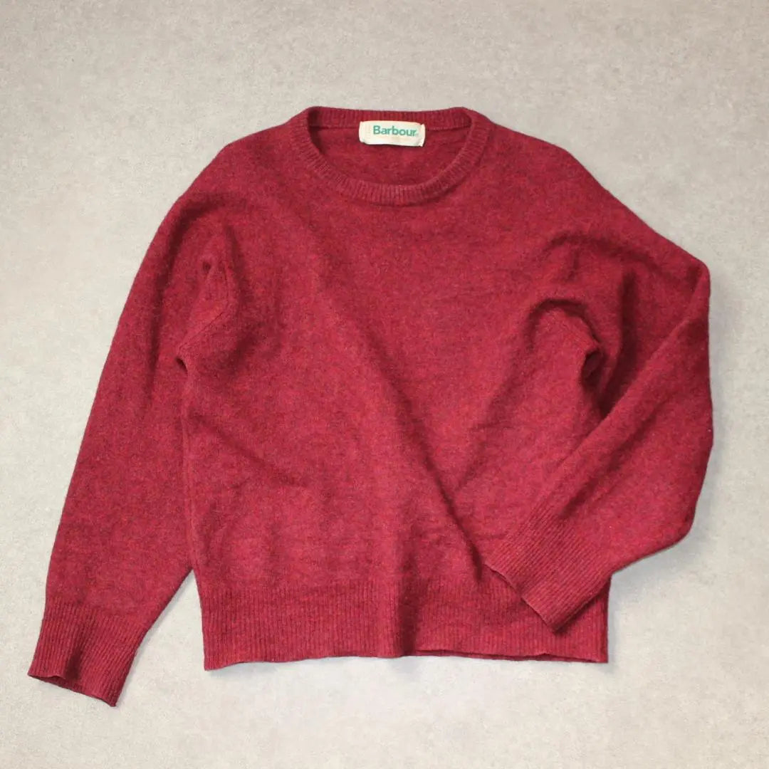 Barbour Lambwool 100% Sweater Crew Neck Red