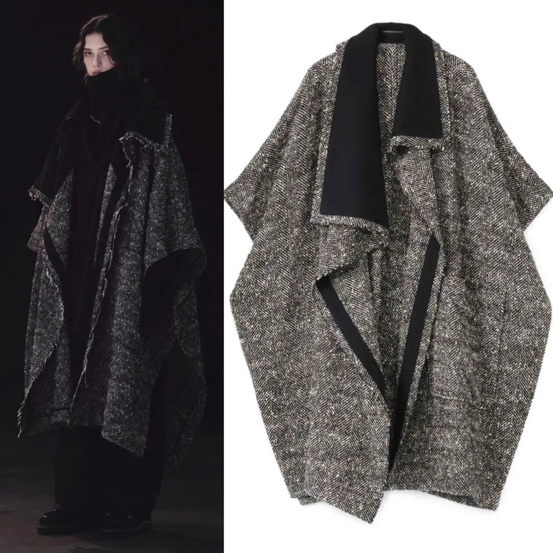 2022AW Yoji Yamamoto Wise Y's deformed Asymmetry Poncho Cortois