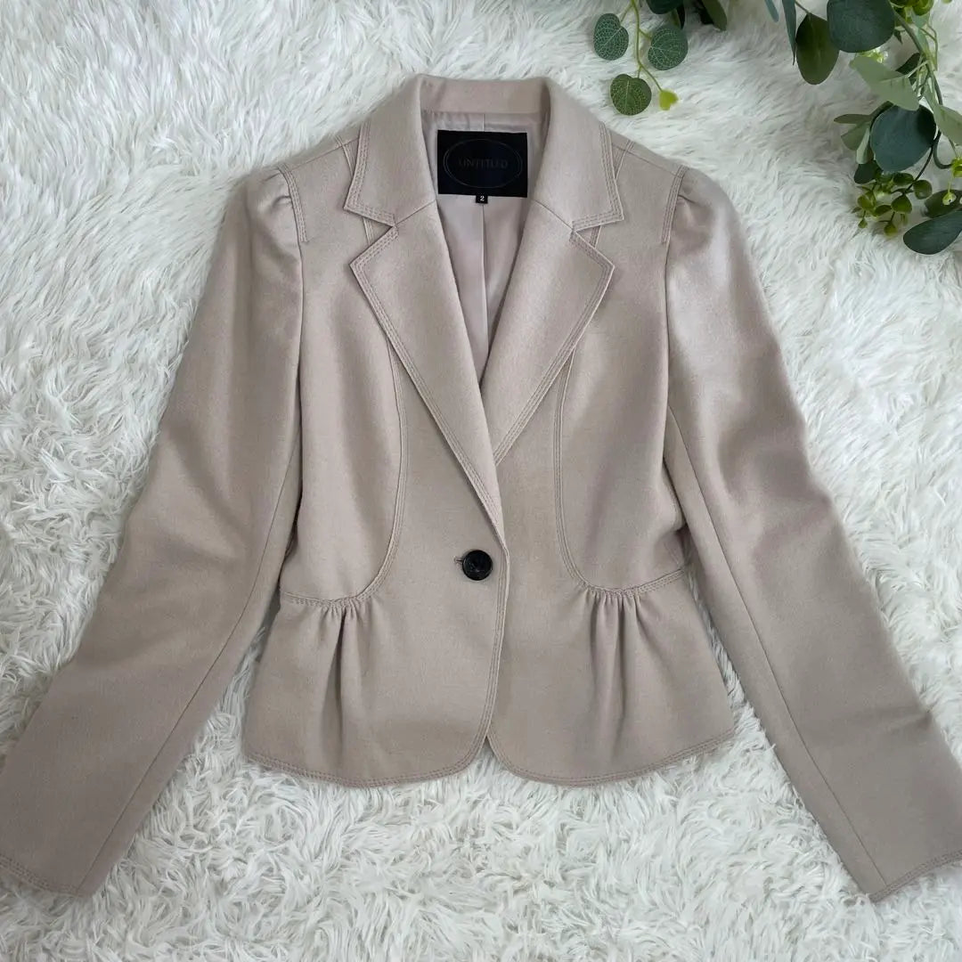 Buen estado ★ SIN TÍTULO chaqueta beige índice blusa 2 juegos