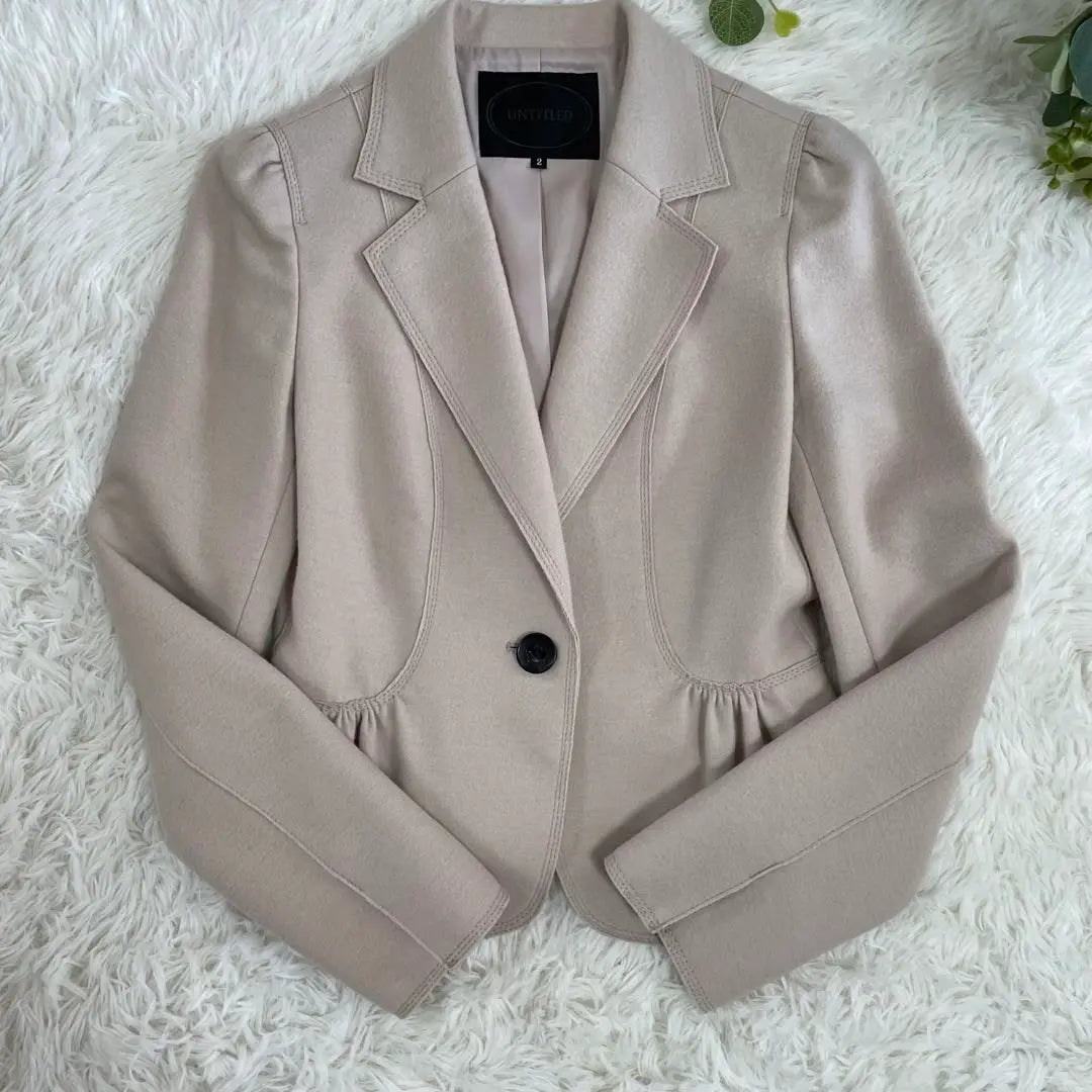 Buen estado ★ SIN TÍTULO chaqueta beige índice blusa 2 juegos