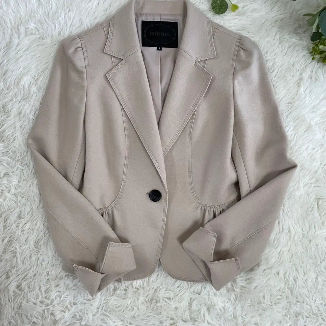 Good condition★ UNTITLED beige jacket index blouse 2 sets