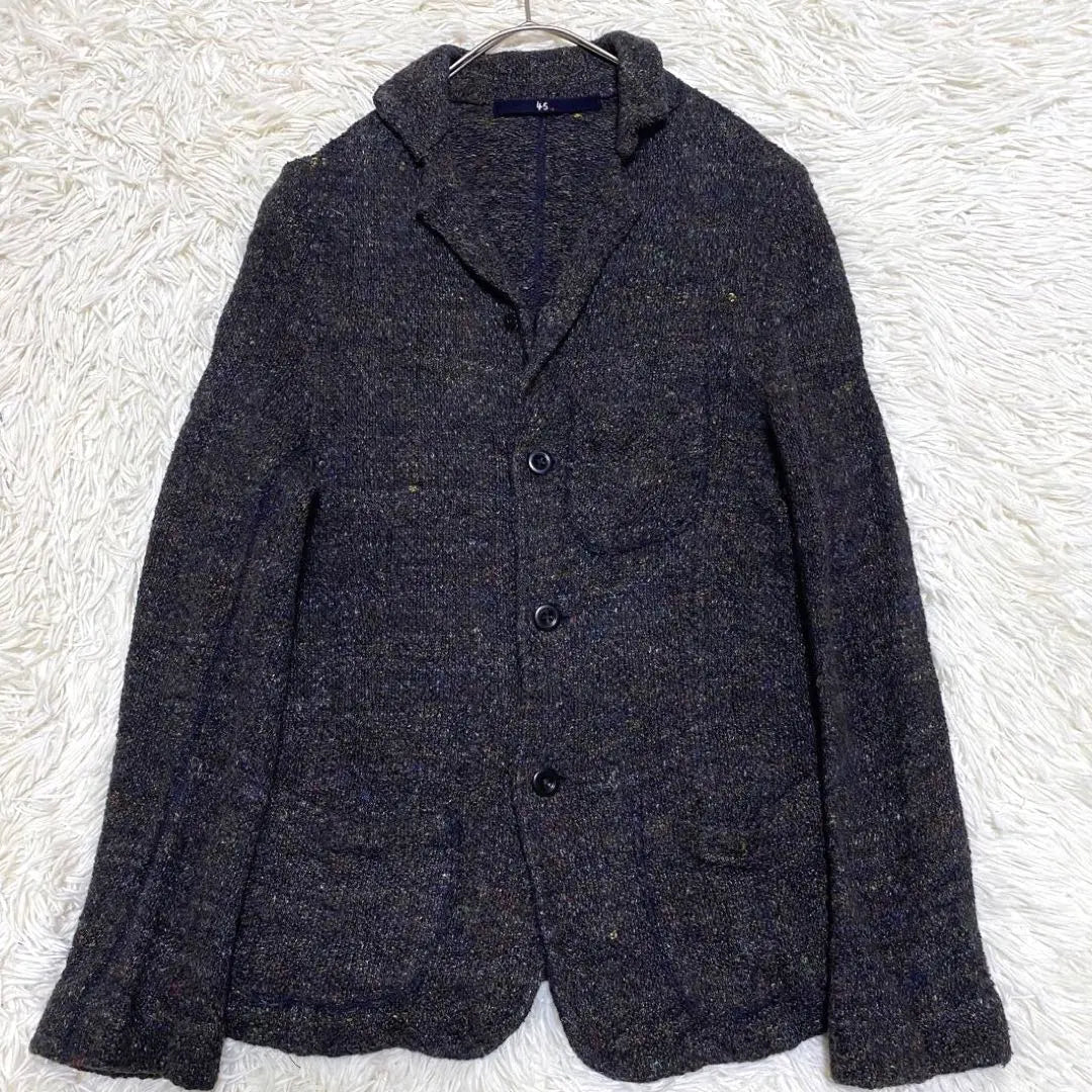 [Productos hermosos ✨] 45R Chaqueta de punto a medida Ancón Lino Marrón 2 | 【美品✨】45R ニット テーラードジャケット アンコン リネン ブラウン系 2