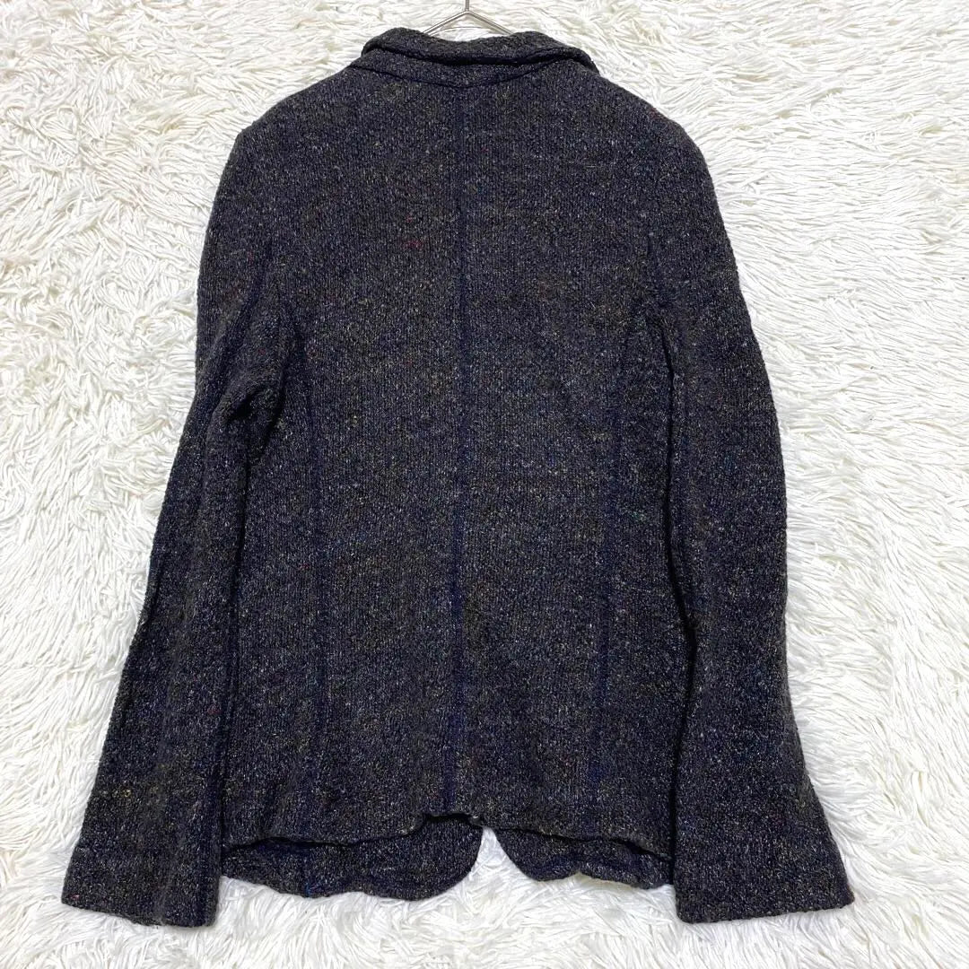 [Productos hermosos ✨] 45R Chaqueta de punto a medida Ancón Lino Marrón 2 | 【美品✨】45R ニット テーラードジャケット アンコン リネン ブラウン系 2