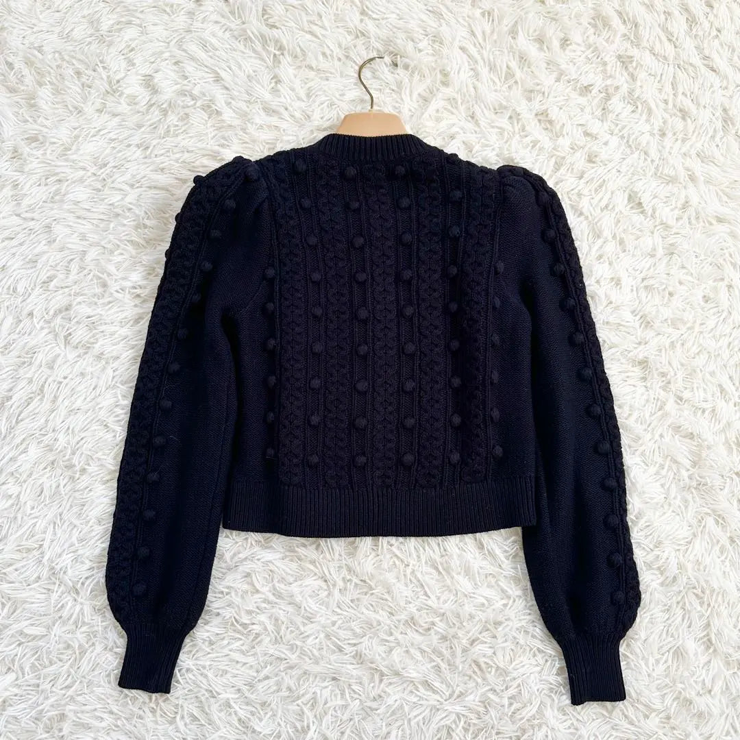 [Wearing 3 times for a short time] Alice and Olivia Embroidered Popcorn Knit Cardigan