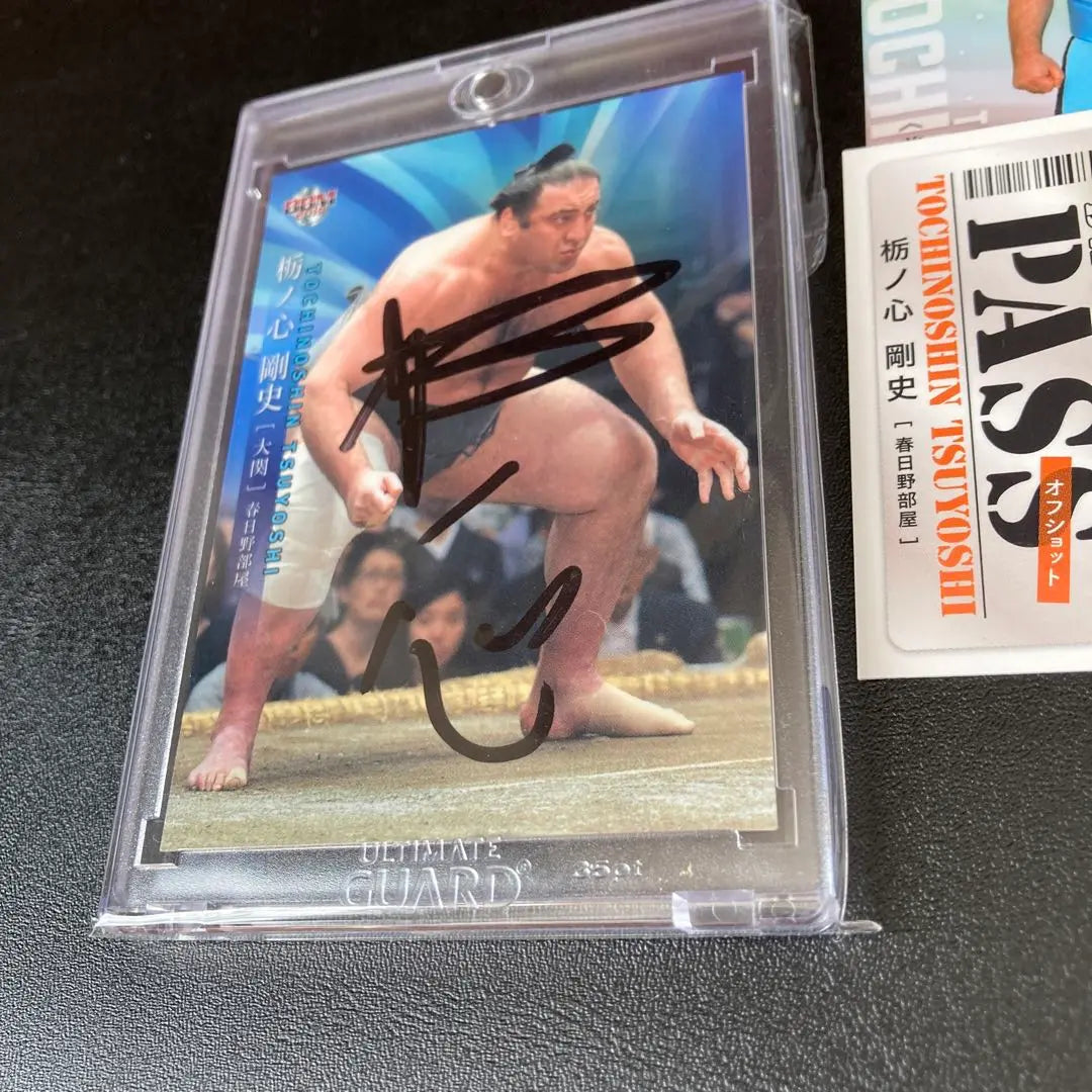 Tochinoshin Sumo, handwritten, signed card, bonus included