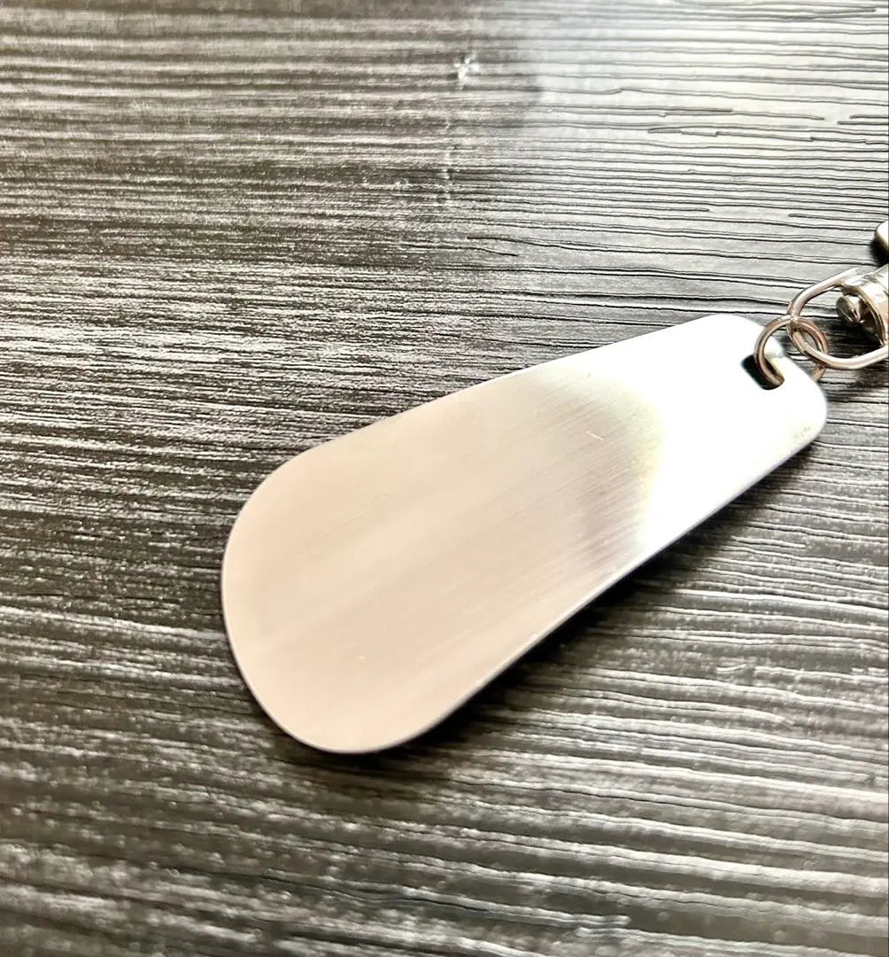 New shoehorn keychain mobile shoeber stainless steel it | 新品 靴べら キーホルダー 携帯くつべら ステンレス it