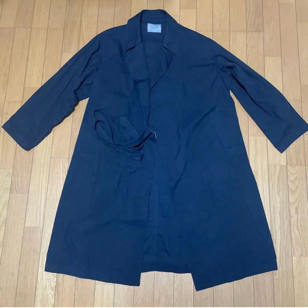 [2 pieces] Men's coat, tie rocken, navy, trench coat, black