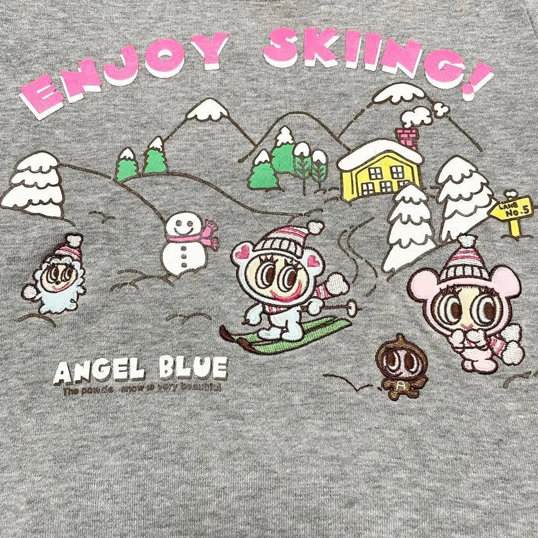 Angel Blue 120 Long Sleeve Sweatshirt Autumn/Winter Tops Nakamura-kun Retro