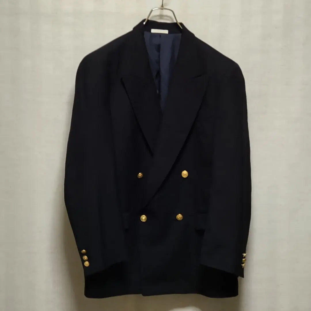 Chaqueta sastre de hombre azul marino con botones doble M Azul oscuro, bonito estado, alta calidad | 紺ブレ金ボタンダブル M メンズ テーラードジャケット 濃紺 美品 上質