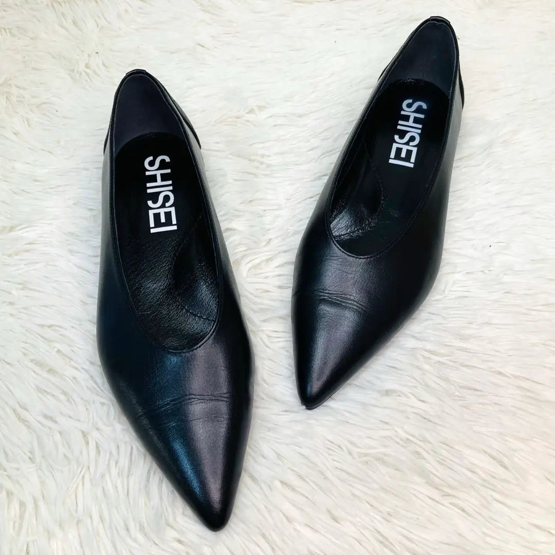 [Extremely beautiful] SHISEI 37 Pointed toe pumps black