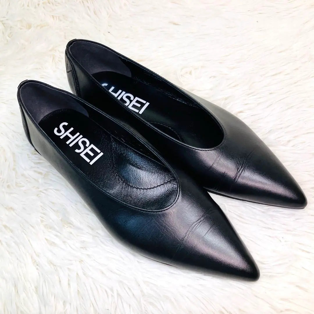 [Extremely beautiful] SHISEI 37 Pointed toe pumps black