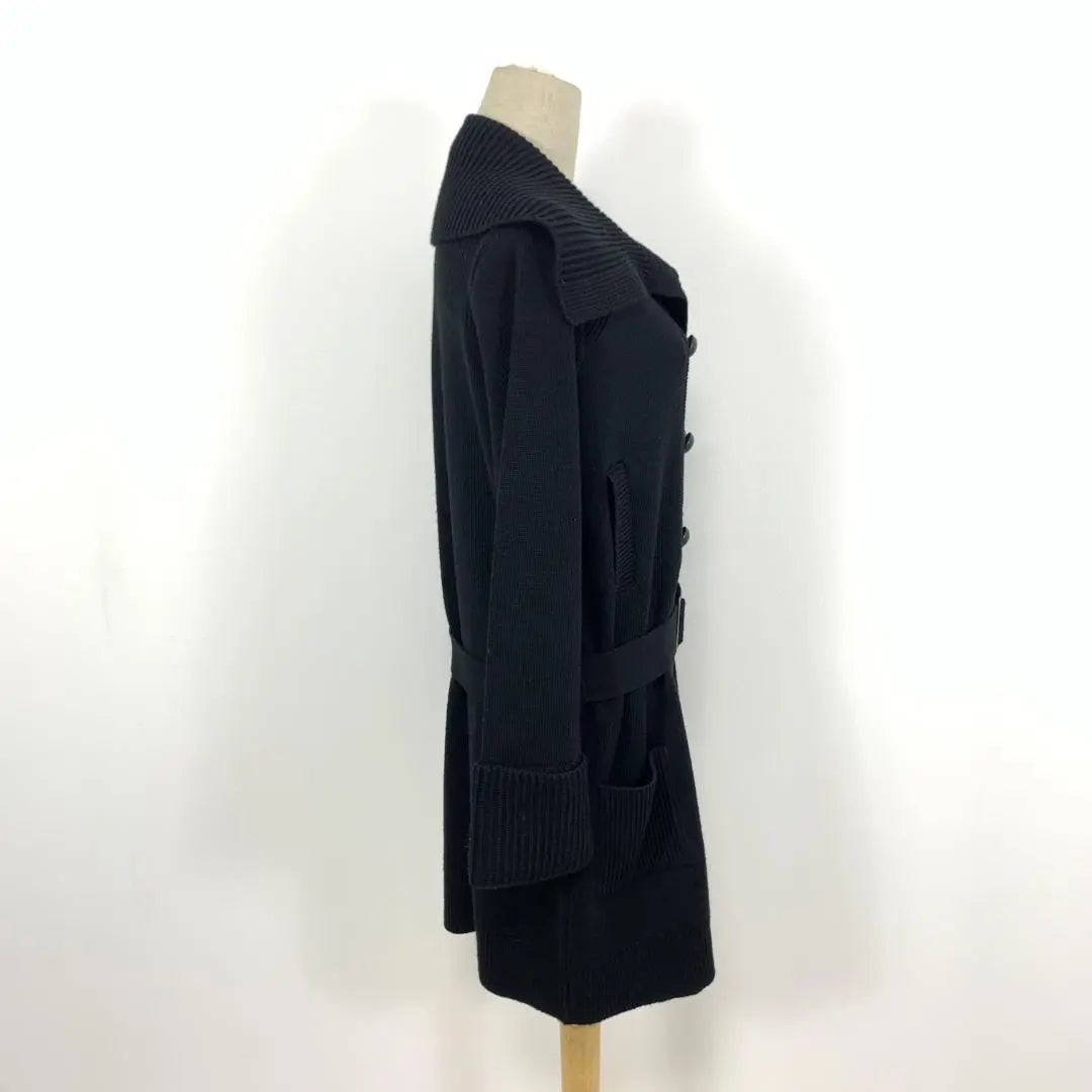 A4918 Concute de Nii Long Cardigan Wool Black L | A4918 コントワー デ コトニエ ロングカーディガン ウール 黒 L