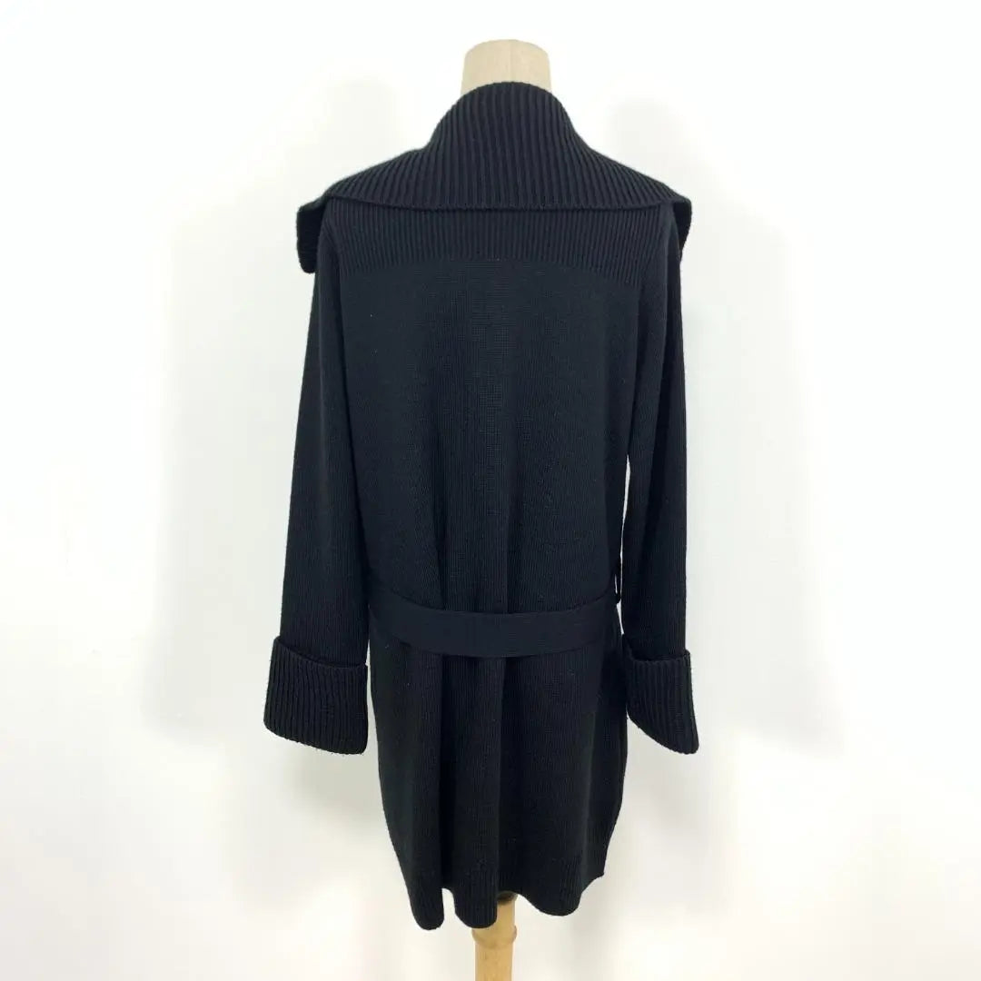 A4918 Concute de Nii Long Cardigan Wool Black L | A4918 コントワー デ コトニエ ロングカーディガン ウール 黒 L