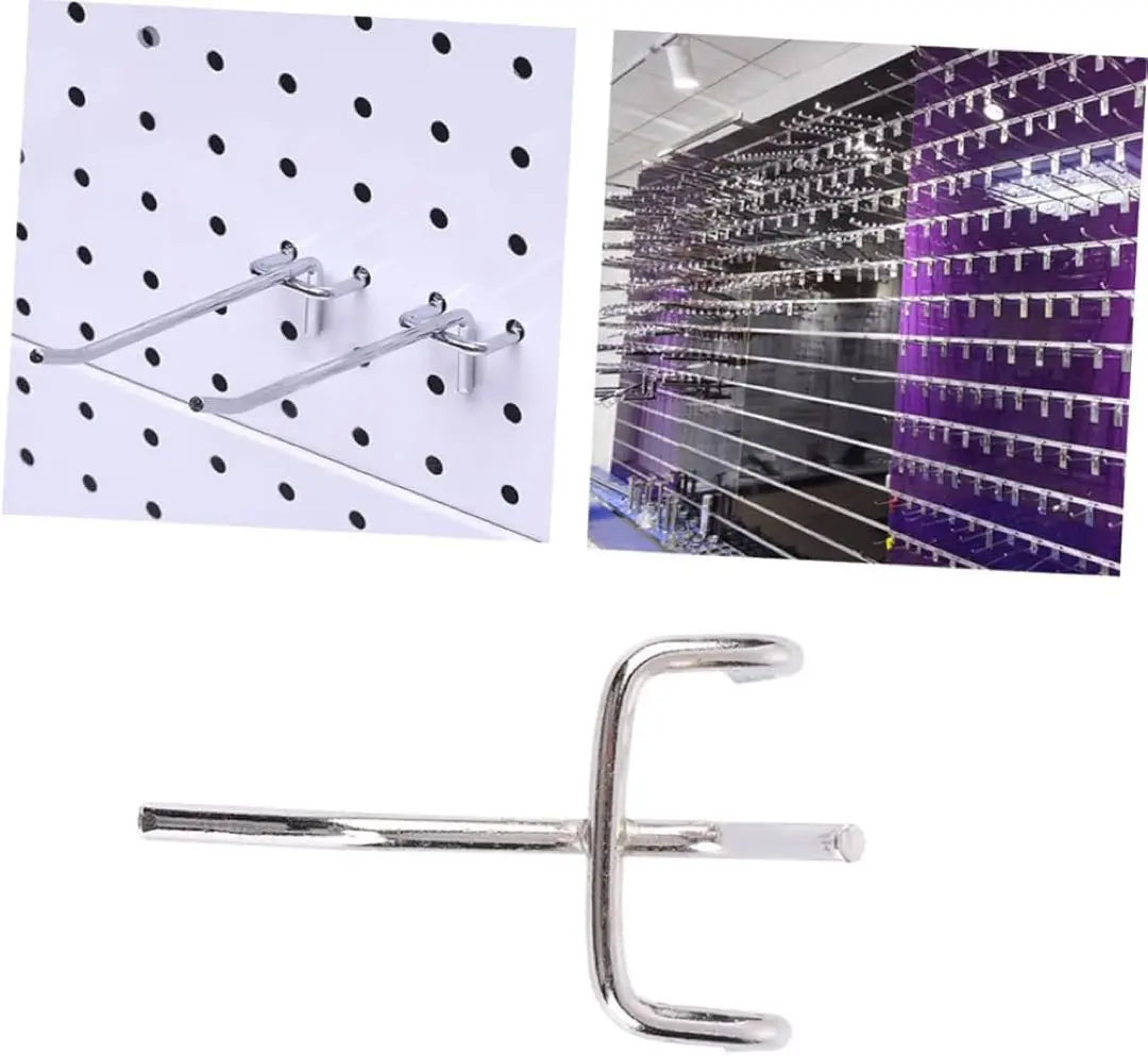 100 pcs pegboard wall hooks store display hooks with anti-slip