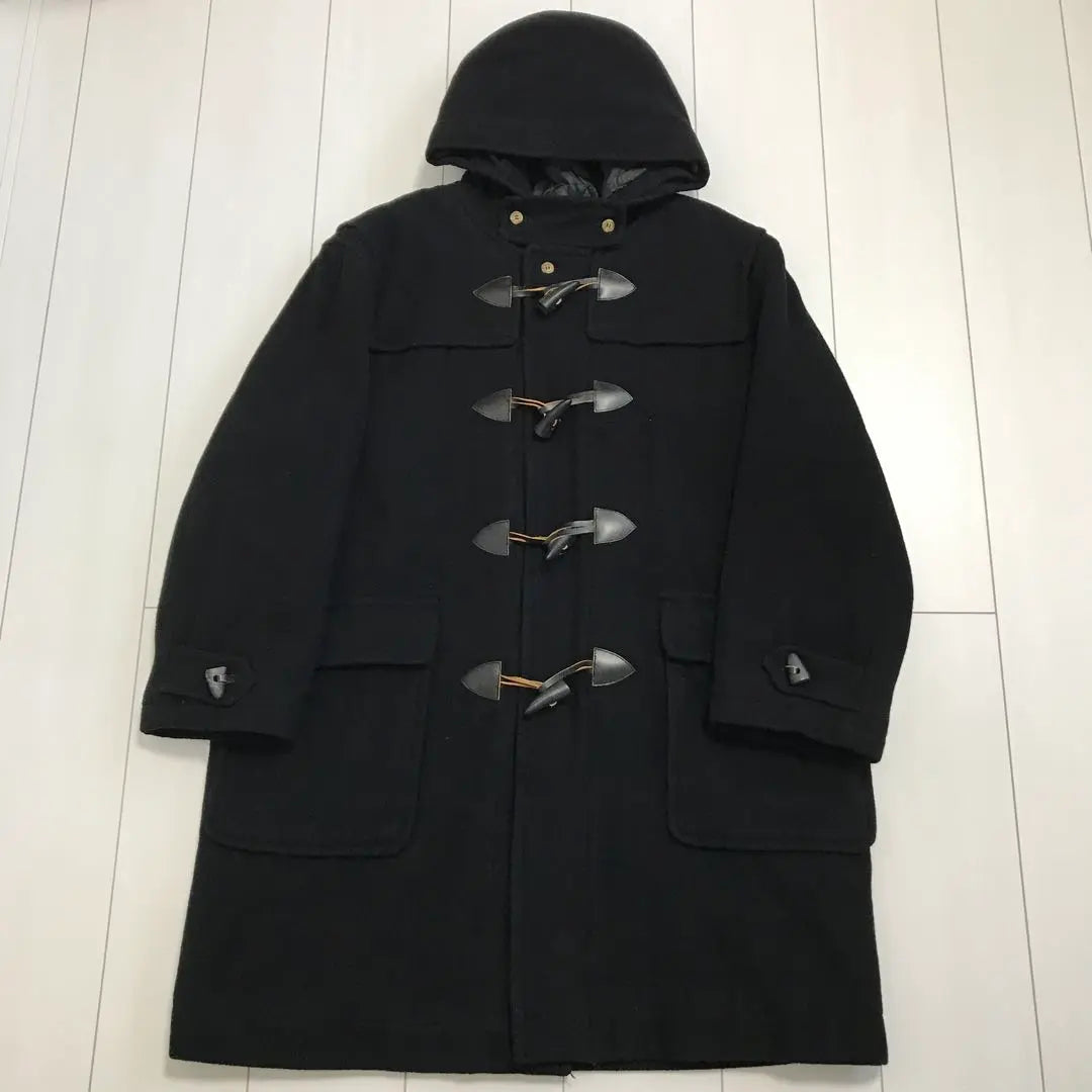 90's vintage old clothes! Godspeed duffel coat black wool