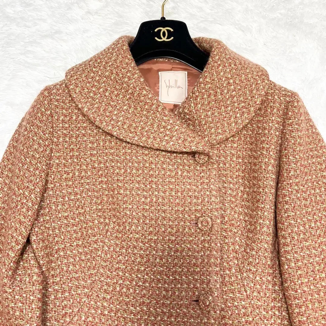 [Good condition✨] Sibilla coat, outerwear, short, actress collar, tweed